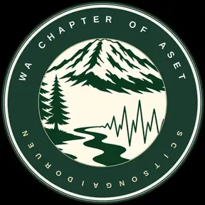 Chapter seal: Cascades, western red cedar, and a river drawn as an EEG waveform